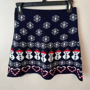 With Love Derek Christmas Snowman‎ Skirt Size Small Holiday Party Santacon